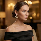 Merlinae 18K Gold Plated Copper Pearl Earrings Non-Allergenic Birthday Gift Baroque Exquisite Jewelry Shining And lustrous Earrings For Women