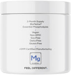 Codeage Liposomal Magnesium Glycinate Supplement, 2-Month Supply, Bisglycinate Magnesium Chelate, Chelated Magnesium Mineral Pills, BioPerine Black Pepper Vitamins Capsules, Non-GMO Vegan, 240 ct