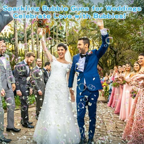 Bubble Gun, 125 Holes Bubble Machine with Lights, Bubble Guns for Kids Ages 4-8 Year Old, Big Bubble Gun Blaster for Wedding, Summer Outdoor Toy Birthday Bubble Maker Party Favors (Blue)