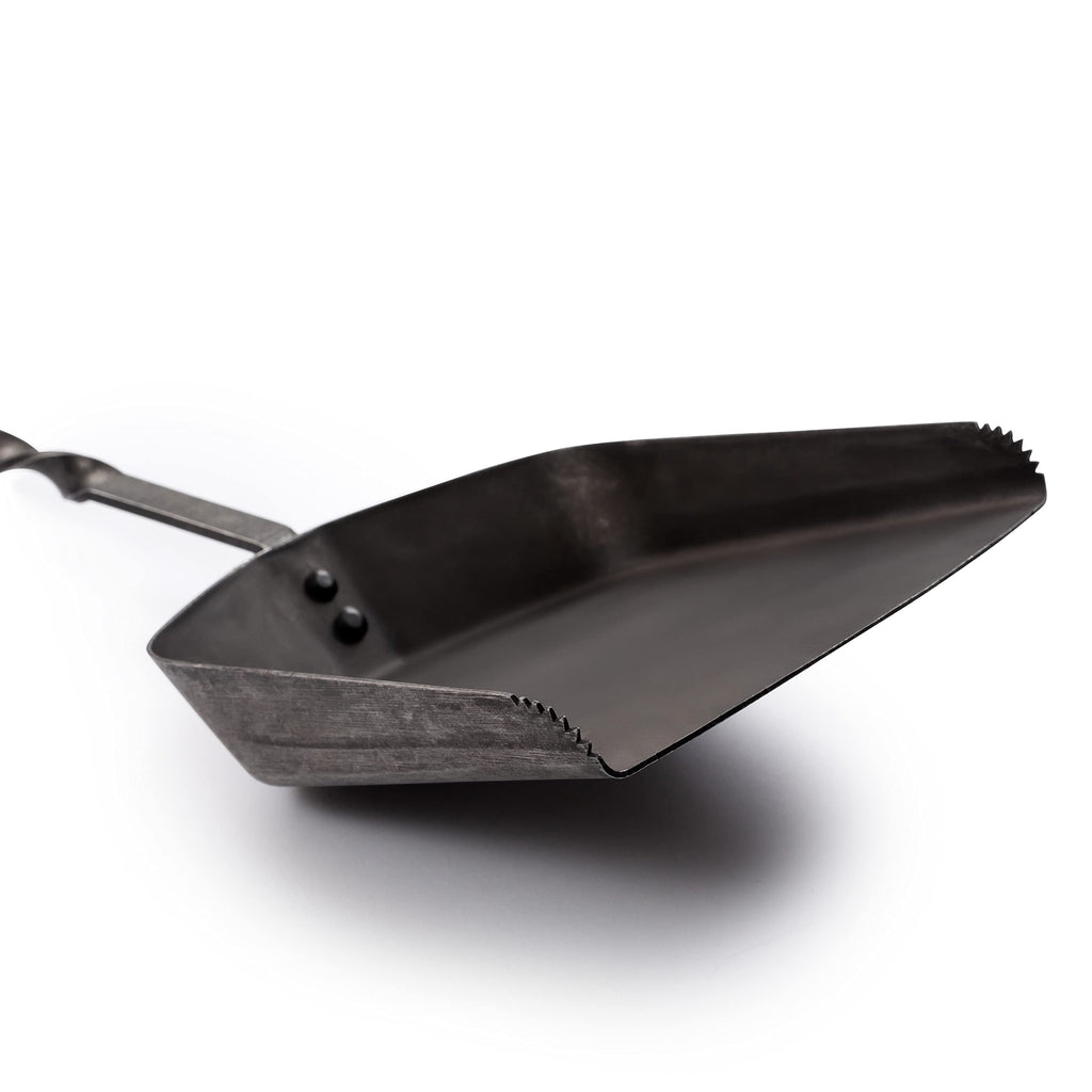 Barebones Cowboy Grill Coal Shovel - Durable Stainless Steel Ash Shovel with Walnut Handle for Fire Pit
