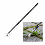 HORM 47.24'' Crack Weeder, Stainless Steel Manual Crevice Weeding Tool, Long Handle Weed Grabber Remover, L-Shaped Manual Weeder Puller, Durable Crevice Weeding Tool for Sidewalk Garden Lawn