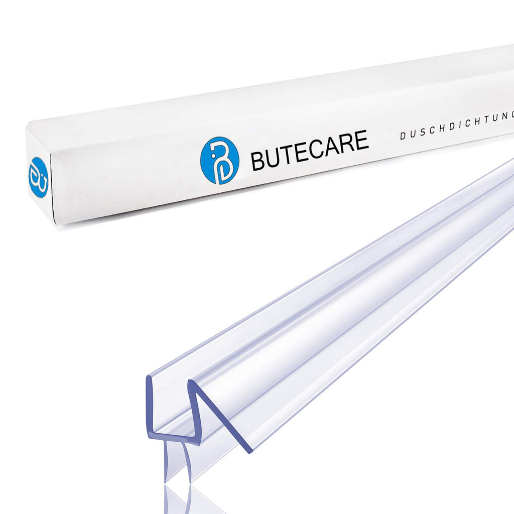 2-Pack Butecare Frameless Shower Door Bottom Seal for Glass Doors – Stop Shower Leaks and Create a Water Barrier (3/8” x 39”)