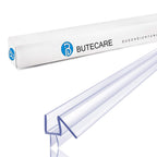 2-Pack Butecare Frameless Shower Door Bottom Seal for Glass Doors – Stop Shower Leaks and Create a Water Barrier (3/8” x 39”)