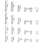 wugongshan 1080 Pcs Screws Bolts and Nuts Assortment Kit, Metric Machine Screws and Nuts and Flat Washers, M3/M4/M5/M6 Cross Slotted Round Head Bolts Sets (C)
