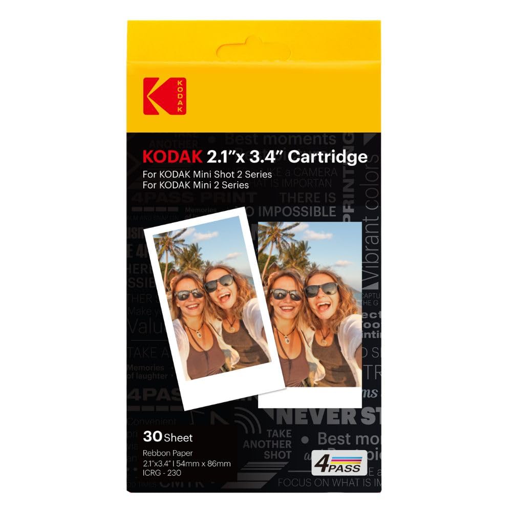 KODAK 4PASS 2x3” Cartridge Refill, 60 Sheets, Mini 2 & Mini Shot 2