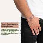 DEMMEX 3mm Thick Solid Copper Bracelet for Men & Women – 100% Pure, Raw, Uncoated Brushed Matte Copper Cuff – No Magnets – Heavy Gauge Thickest of Its Kind – Handmade in Turkey
