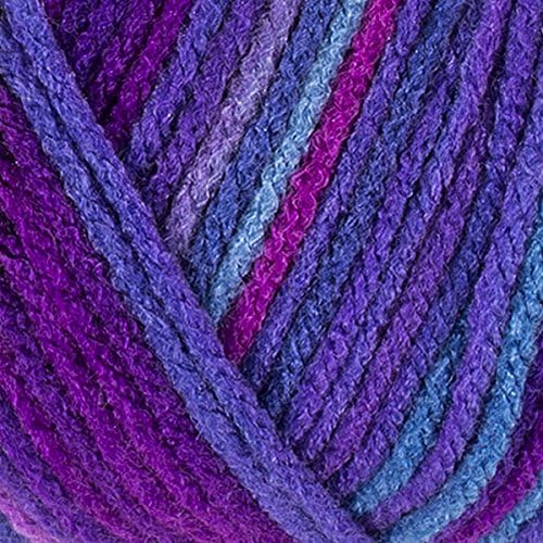 Red Heart Super Saver Grape Fizz E300-3931 (3-Skeins - Same Dye Lot) Worsted Medium #4 Acrylic Yarn for Crocheting and Knitting with Project Bag