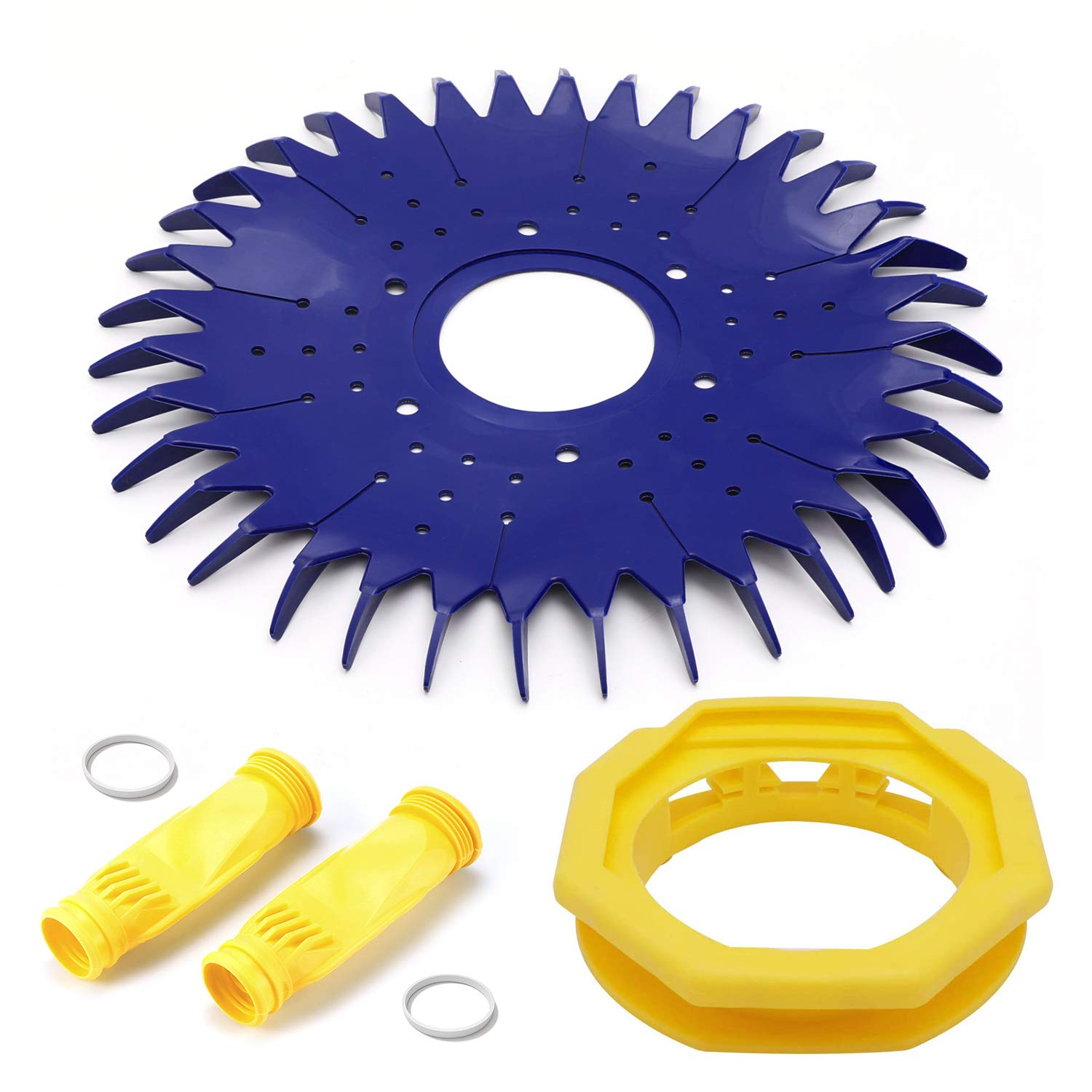 Funmit W70329 Finned Seal Disc Skirt & W69698 Pool Cleaner Diaphragm & W70327 Foot Pad Pool Cleaner Kit Replacement for Zo-diac Baracuda G2 G3 G4 Replace W69721 W72855