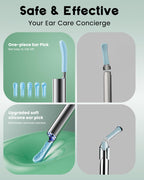 Ear Wax Removal - Earwax Remover Tool with Ear Set - Ear Canal Cleaner with 1080P Camera - FSA HSA Eligible - Ear Cleaning Kit with Ear Spoon - Ear Camera for iOS & Android (Navy Blue)