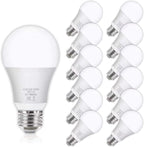 Yochoice 12-Pack A19 LED Light Bulbs, 100 Watt Equivalent LED Bulbs, 2700K Warm White, No Flicker E26 Edison Medium Screw Base Bulbs, 1100Lumens, Non Dimmable