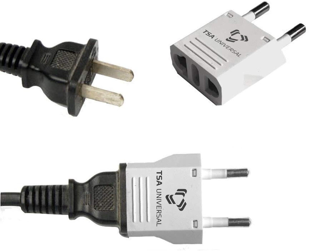 United States to Italy Travel Power Adapter to Connect North American Electrical Plugs to Italian Outlets for Cell Phones, Tablets, eReaders, and More (2-Pack, Blue)