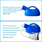 Urinals for Women Portable Leak-Proof Female urinals Ladies Urination Device 2000 ml Large Capacity Urine Cup for Old Women Urinary Incontinence Hospital beds Wheelchair (Blue)