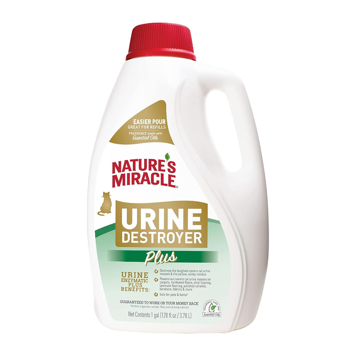 Nature's Miracle Cat Urine Destroyer Plus, Enzymatic Cleaner, 1 gal