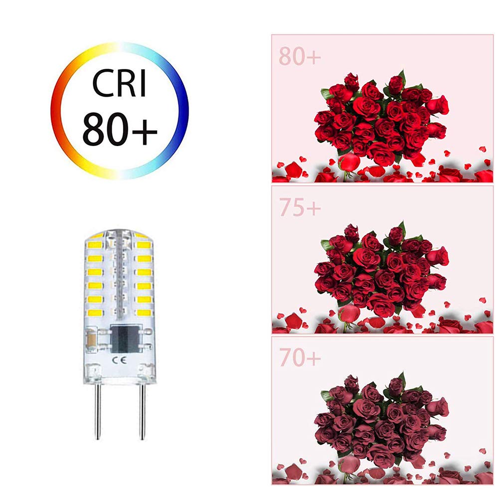 G8 LED Bulb Dimmable 3W Equivalent to T4 JCD Type Bi-Pin G8 Base Halogen Bulb 20W-25W, AC 110-120V Mini G8 Bulb Daylight White 6000K for Under Cabinet Light, Under Counter Kitchen Lighting (10 Pack)