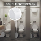 Kritkin 1 Pack Double Entry Sanitary Napkin Receptacle Swing Top, White