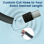 Sepetrel Manual Pool Vacuum Hose 1-1/2" x 25ft, Kink-Free Swivel Cuff Heavy Duty Spiral Wound Pool Cleaner Hose for Inground & Above Ground Pools, Skimmer,Not for Automatic Cleaners