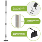 Draw Hoe Garden Tool, Heavy Duty Garden Hoes for Weeding Long Handle, Easy Stand Up Scraping Weeder Tool for Garden, 5.5 FT Adjustable Weed Hoe with 6-inch Wide Welded Blade
