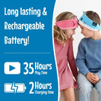 Bandou - Original Toddler & Kids Headphones - Bluetooth Wireless & Wired Headband - Comfortable Fit - Safe Volume Limited - Adjustable for Travel, Learning, and Sleep (Sparkle The Unicorn)