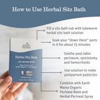 Earth Mama Herbal Sitz Bath | Pregnancy & Postpartum Essentials, Soothing Sitz Bath for Hemorrhoids with Witch Hazel, & Calendula, 6-Count (2-Pack)