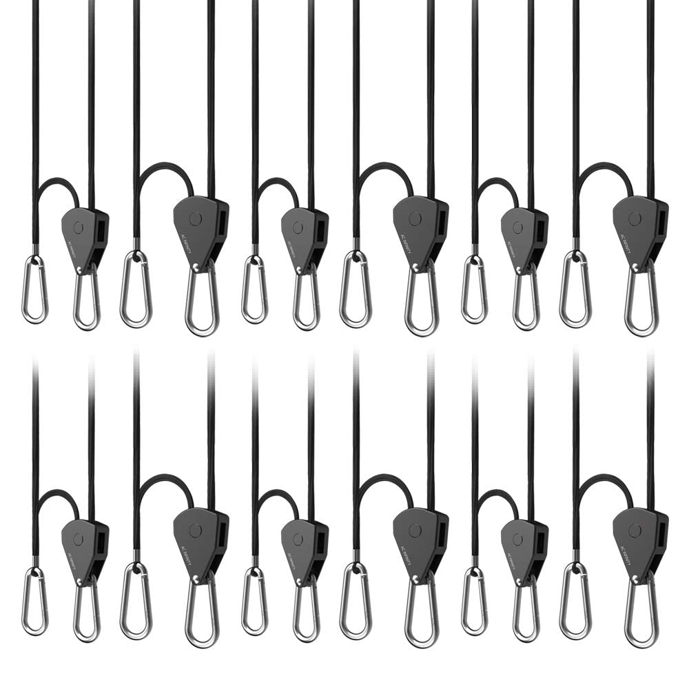 AC Infinity, Adjustable 1/8” Rope Hanger, 6 Pairs