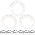 Poolvio Pool Hoses for Above Ground Pools 1.25" Diameter x 59" Long, 3-Pack, Heavy Duty UV Resistant & Leak-Proof Pool Pump Hoses with 6 Metal Thumb Clamps, Fits Intex Filter Pump 607/637