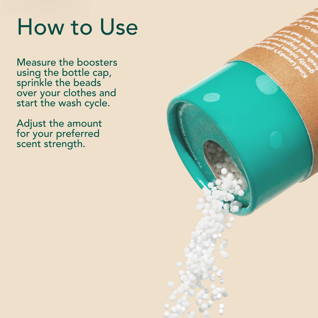 Kind Laundry In Wash Scent Booster Beads - Ocean Breeze - 100% Plant Based - Natural Laundry Booster Beads & Smell Deodorizer - Environment Friendly Odor Eliminator for Clothes (320 grams)