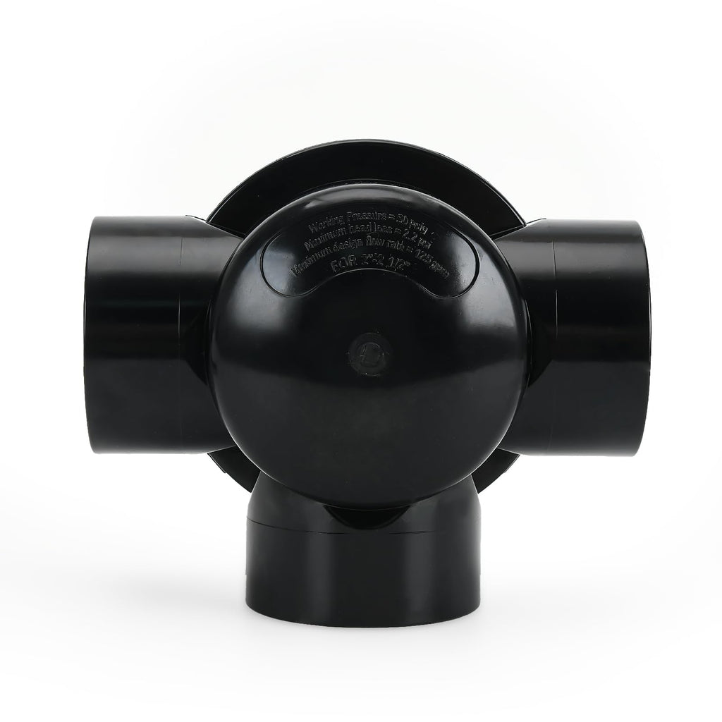4717 3 Port 2 to 2-1/2-Inch Positive Seal NeverLube Valve Compatible with Jandy, 3 Way Diverter Valve Suitable for Ground Pool, Tub & Spa System