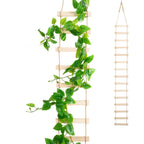 Wooden Ladder Plant Trellis for Climbing Plants – 6ft Extra Tall Indoor & Outdoor Hanging Wall Wooden Trellis Garden Plant Support, Easy to Install for Vines, Ivy, Pothos, Potted Plants