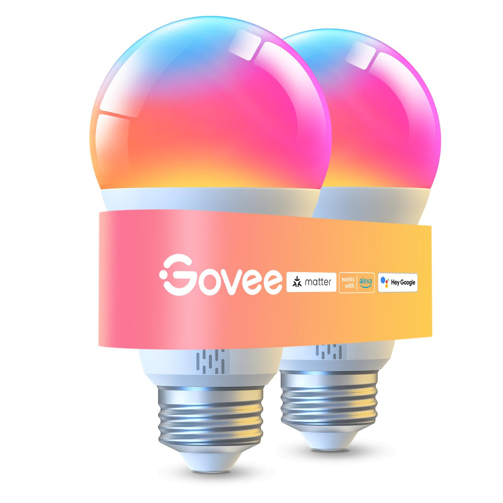 Govee LED Smart Light Bulbs, 1000LM Color Changing Light Bulb, Wi-Fi & Bluetooth Light Bulbs, Work with Alexa and Google Assistant, Dimmable RGBWW A19 75W Equivalent Smart Bulbs, 1 Pack