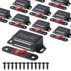 Mousike Cabinet Magnets 30lb Black Door Magnets with Strong Magnetic for Kitchen Cupboard Wardrobe Closet Cabinet Door Drawer Latch 8 Pack