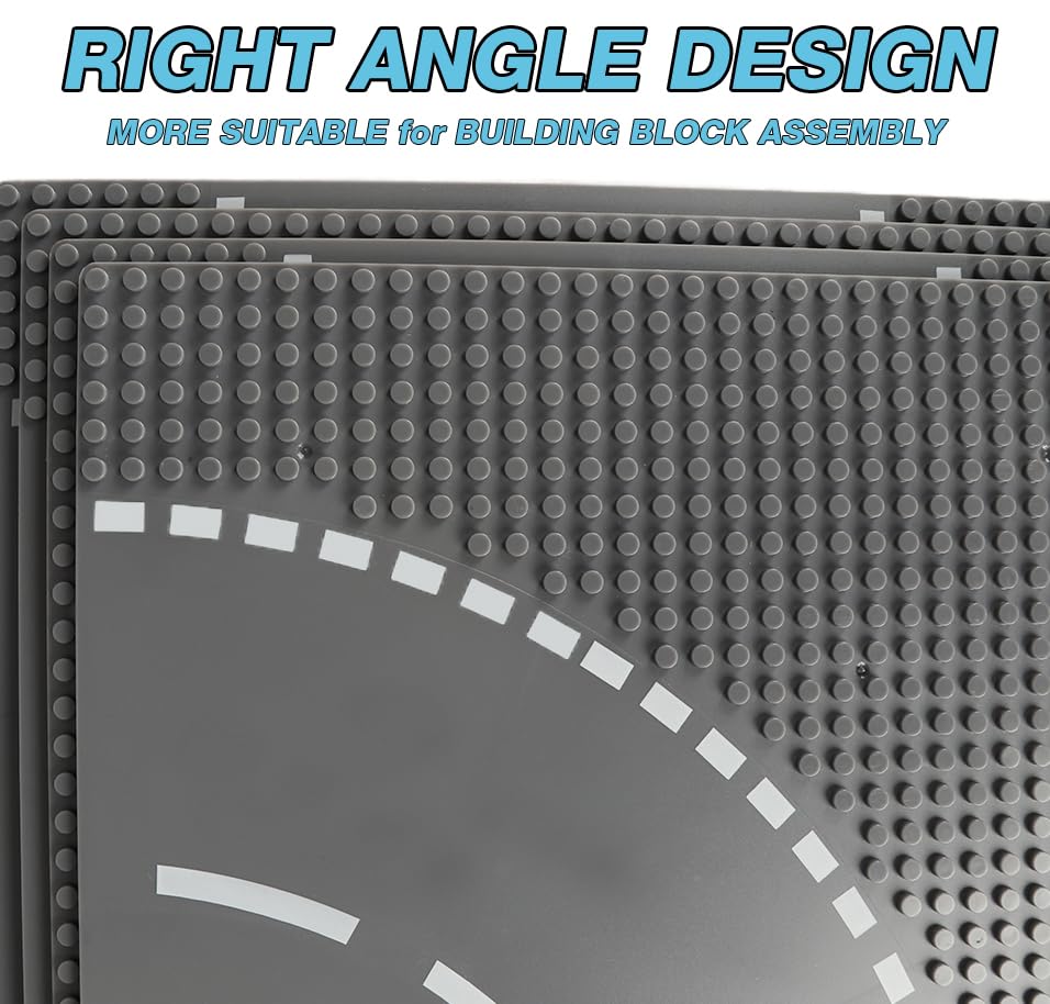 JNZong 6 Pack Road Base Plates for Building, Road Baseplates 100% Compatible with All Major Brands,Platten for City Sets(10"x10")