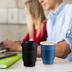 SIUQ 100 Pack 12 oz Coffee Cups with Lids, Disposable Hot Paper Coffee Cups