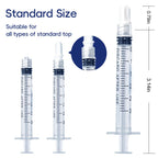 3mL Luer Lock Syringe (No Needle) - Sterile, Individually Wrapped - Pack of 30, Accurate Liquid Measurement, Leak-Proof Design