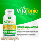 AURA VITAMINS – Vitatonic Uric Acid Balancing Aid for Both Genders - Herbal Joint Care Detox Solution – Enhance Mobility - GMO-Free, Gluten-Free - 60 Capsules. (1)