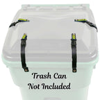 Ultimate Black Bear Trash Lock -Certified Black Bear Resistant, Patented, Animal Proof EXISTING Trash cans, Four Straps. Also Works for Wind, Raccoon, Opossum, and Other varmints/Critters