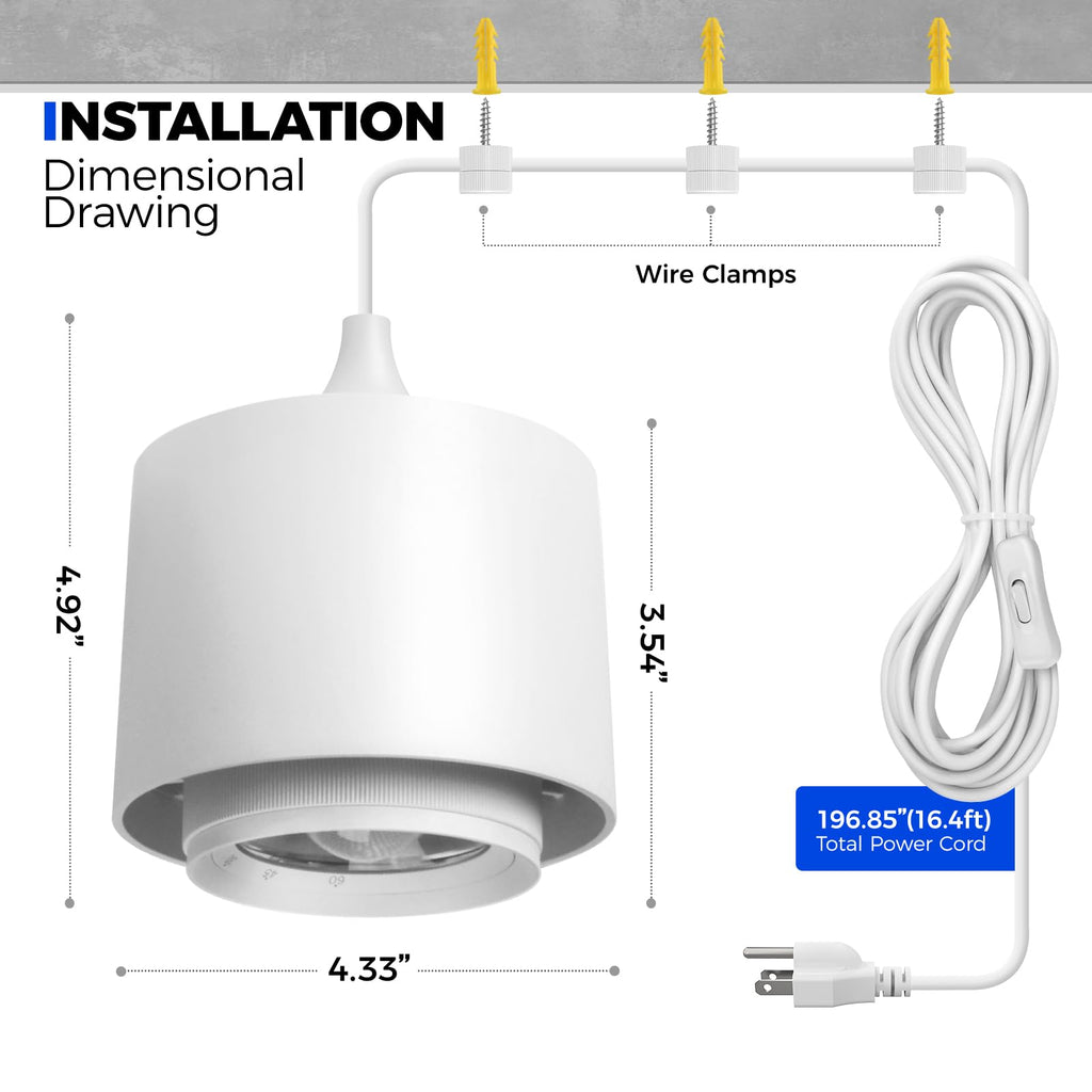 Barrina TR40 Hanging Plant Lights for Indoor Plant, 40W 5000K Full Spectrum
