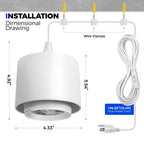 Barrina TR40 Hanging Plant Lights for Indoor Plant, 40W 5000K Full Spectrum