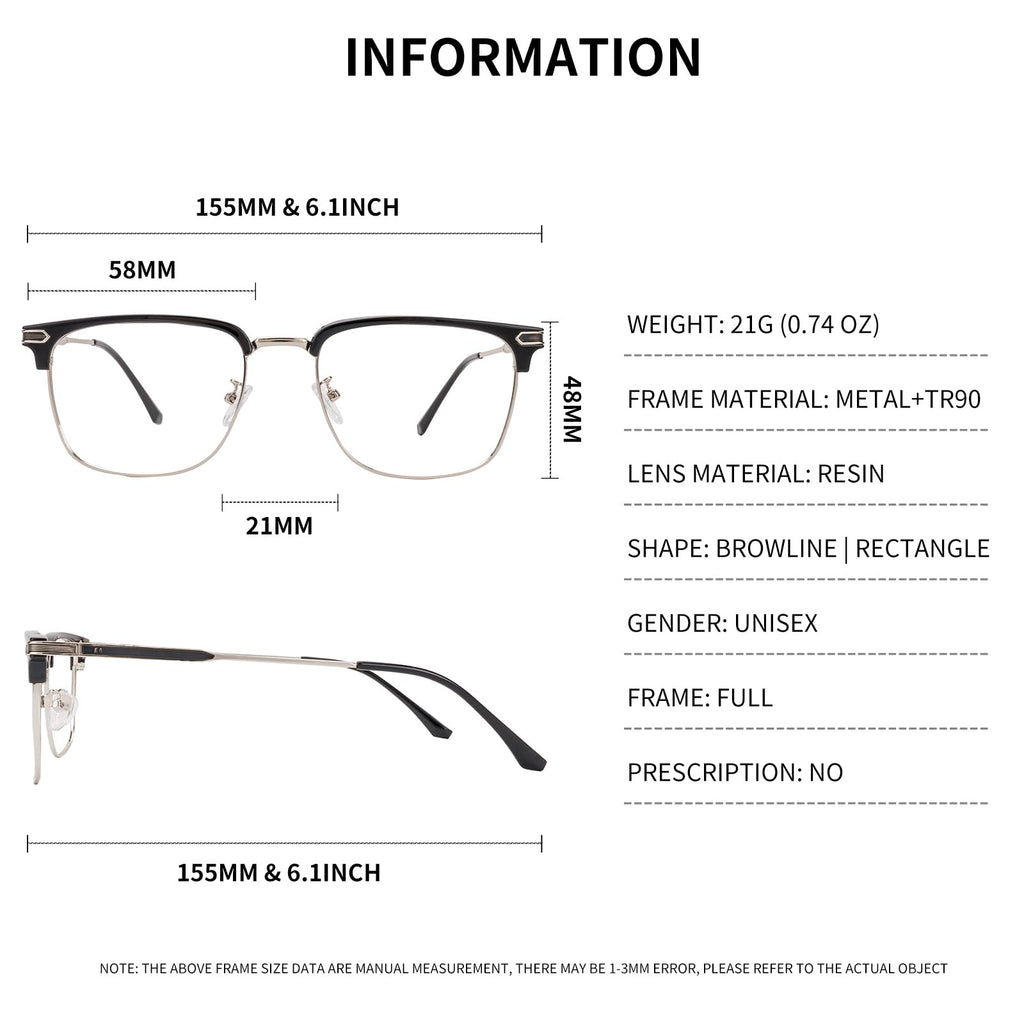 HOKETOP Blue Light Blocking Glasses for Men Anti-Fatigue Computer Monitor Gaming Glasses Prevent Headaches Glasses, Arrow Silver/Black