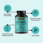 Warrior Strong Wellness Pure Organic Ashwagandha Capsules with Bioperine - 2400 mg - 120 Capsules - Healthy Stress Response and Mood Boost, Immune Health, Better Sleep