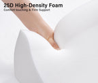 Vekkia Queen Bed Wedge Pillow/Headboard Pillow for Headboard Gap,Bed Gap Filler to Close Gap (0-3.5"),with Handy Pockets and Washable Cover- Grey