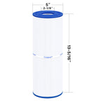 Cryspool® 04075 Filter Compatible with C-4950, PRB50-IN, FC-2390, Guardian 413-212-02, J200 Series Filter, 03FIL1600, 373045, Cal Spa Hot Tub Filter, 50 Sq. Ft Spa Filter Cartridge, 2 Pack