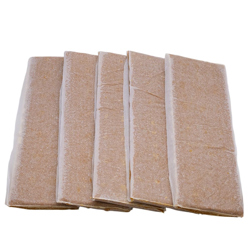 VILLAGE GIFT IMPORTERS Pollen Patties for Bee Keeping | Contains 15% Natural Pollen and 15.5% Protein | Balanced Honey Bee Nutrition | Improves Colony Health (Five Pack, 5, Count)