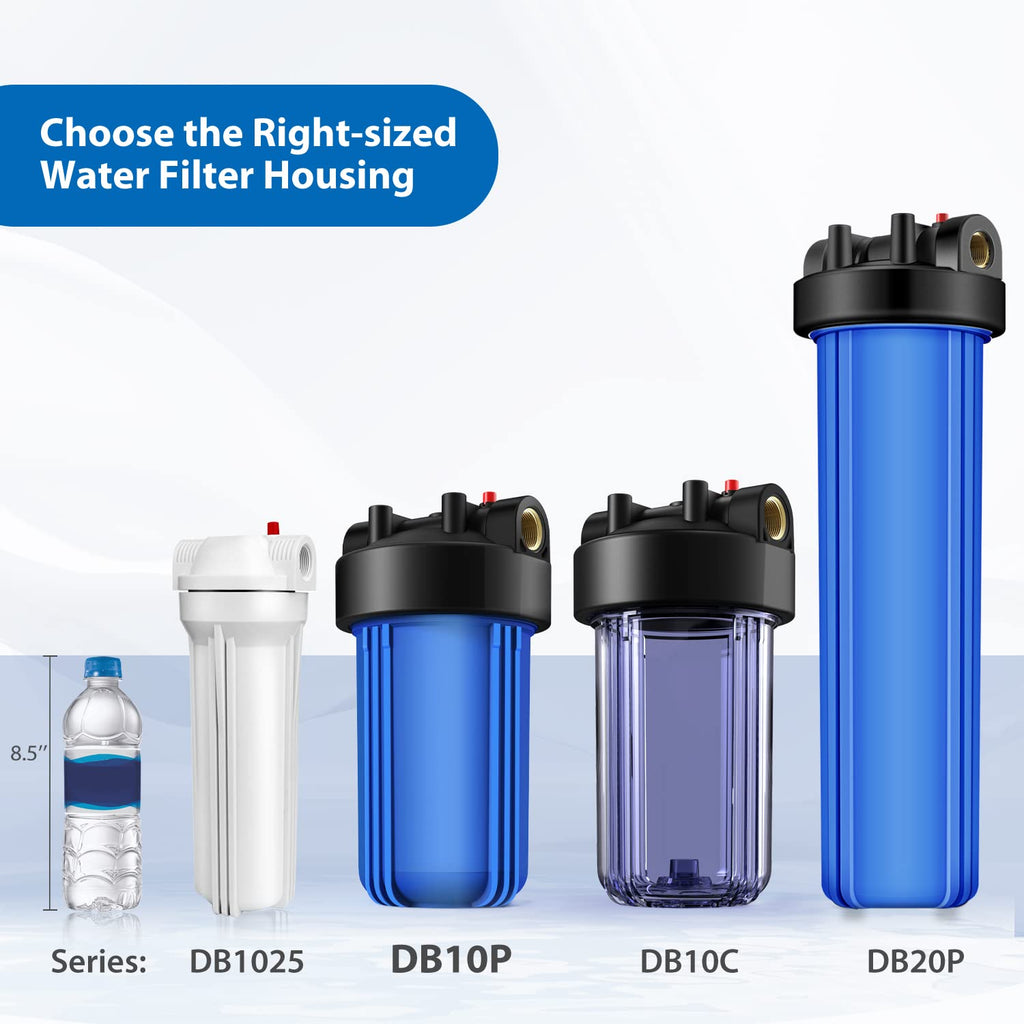 SimPure DB10P 10" *4.5" Whole House Sediment Water Filter Housing