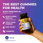 Sakoon nutrition Black Seed Oil Gummies with Honey and W/ 2%+ THYMOQUINONE - Nigella Sativa Seeds - Super antioxidant for Immune Support, Joints, Digestion, Hair & Skin - 60 Gummies