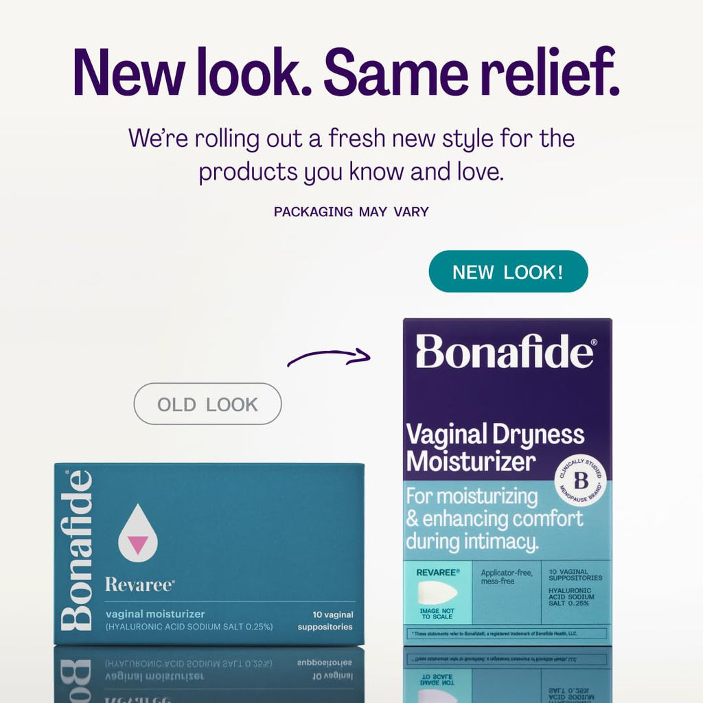 Bonafide Vaginal Moisturizer for Dryness Relief Revaree – 5 mg Hyaluronic Acid – Hormone-Free, Estrogen-Free – For Mild to Moderate Vaginal Dryness & Everyday Comfort — 3-Month Supply