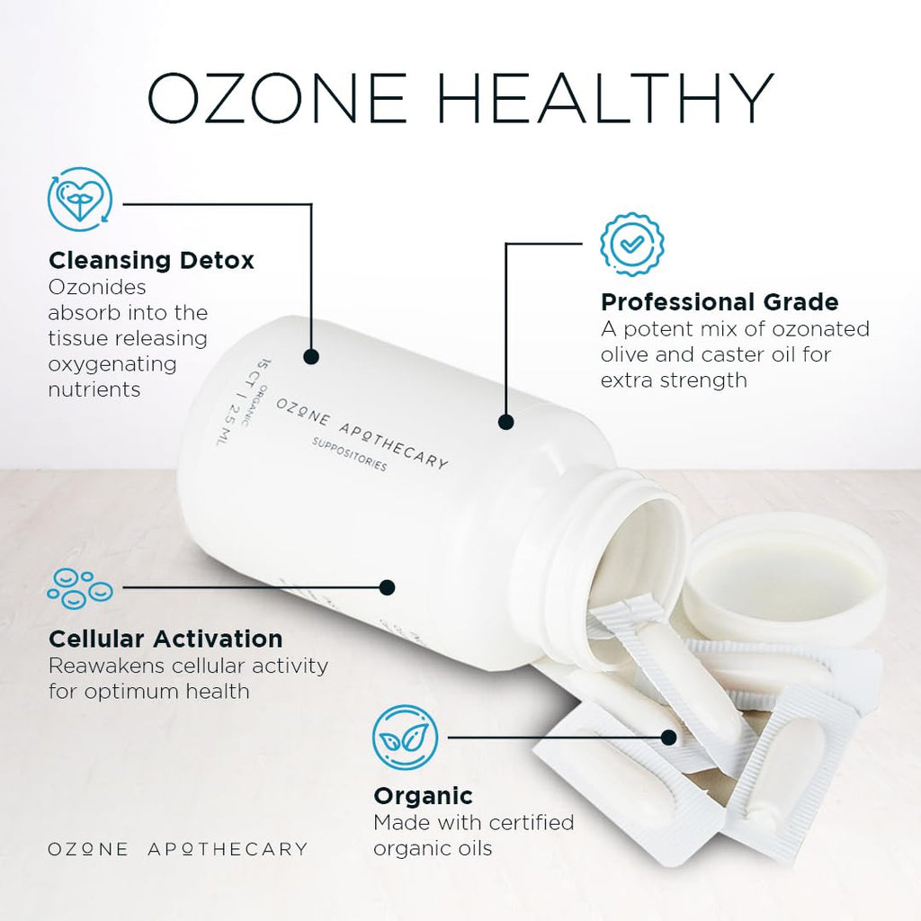 Ozone Apothecary Ozone Suppositories | Ozone Olive Oil Infused Rectal Suppositories | Ozonated Oil to Nourish, Protect & Cleanses for People and Pets