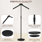 2 Pack Mannequin Torso, 30 to 41 Inch Height Adjustable Shirt Display Stand for Vendors Shop Graduation Party, Stable Ease Assembly Dress Form Clothes Garment Rack, Jacket Coat Hanger Stand, Black