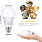 Yochoice 12-Pack A19 LED Light Bulbs, 100 Watt Equivalent LED Bulbs, 2700K Warm White, No Flicker E26 Edison Medium Screw Base Bulbs, 1100Lumens, Non Dimmable