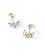 PAVOI Stud Earrings for Women, 925 Silver, Yellow Gold, Size 14 Millimeters