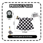 CAMDUCK Porch Goose Outfits Geese Race Car Driver Costume Clothing Racer Jumpsuit Clothes Lawn Goose Racing Suit with Tire Cap Flag Trophy Yard Goose Accessories for Garden Outdoor Decor